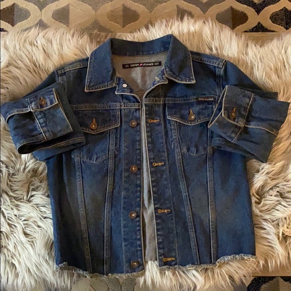 Dkny Jackets & Blazers - DKNY Crop Jean Jacket